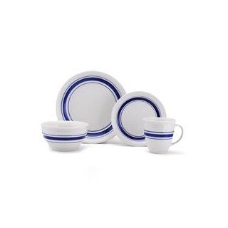Pfaltzgraff Everyday Clipper Blue Dinnerware Set, 16 Piece, Service for 4 Kitchen & Dining