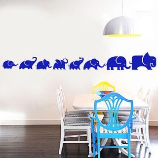 elephant family wall sticker decal by snuggledust studios