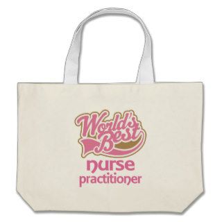 Cute Pink Worlds Best Nurse Practitioner Tote Bags