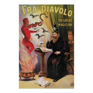 Fra Diavolo ~ Great Magician Vintage Magic Poster