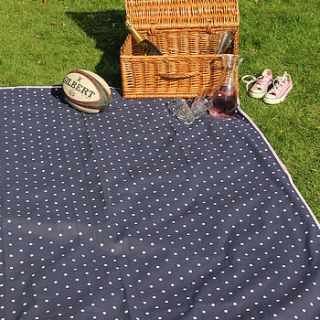 extra large blue picnic rug by just a joy