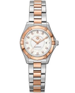 TAG Heuer Womens Swiss Aquaracer Lady Diamond Accent Two Tone Stainless Steel Bracelet Watch 27mm WAP1451.BD0837   Watches   Jewelry & Watches