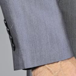 Men's Slim Fit Silver Grey 2 Button Suit Suits