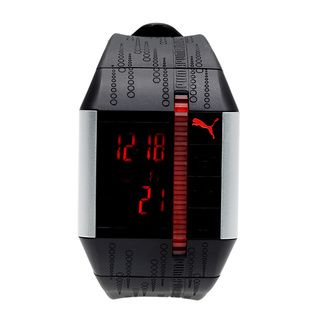 Puma Active PU910501001 Black Polyurethane Quartz Watch with Digital Dial Puma Men's Puma Watches