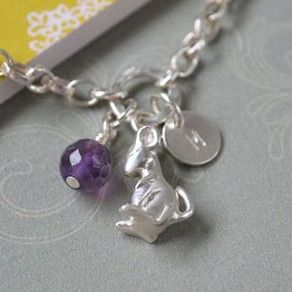 sleeping mouse sterling silver charm bracelet by nina louise