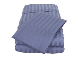 Elite Wrinkle Resistant Stripe Sheet Set 300 Thread Count   Twin Pacific Blue