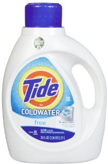 Tide HE Free for Coldwater Liquid Detergent, 39 Loads, 75 oz Health & Personal Care