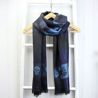 wool touch skull scarf by lisa angel