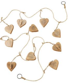 wooden heart card holder garland by the contemporary home