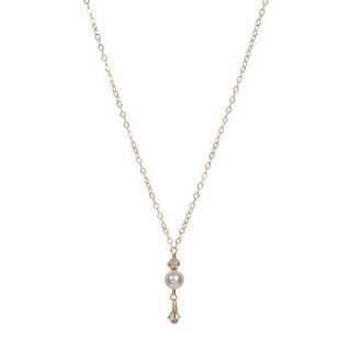 swarovski crystal and pearl drop necklace by yarwood white