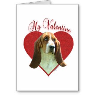 Basset Hound My Valentine Card