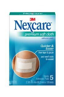 Nexcare Soft Cloth Premium Adhesive Pad 2 3/8 x 4   5 ea Health & Personal Care