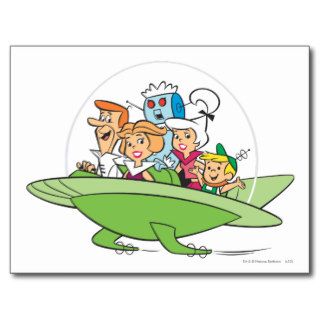 George Jetson Family In Astro Car 1 Postcards