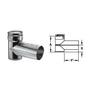 Chimney 105028 Simpson Dura Vent 3 in. Tee with Clamp Band and Removable Take Off for DuraFlex  