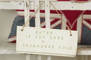 teenagers room   enter if you dare sign by abigail bryans designs