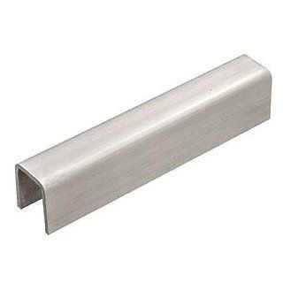 C.R. LAURENCE GRL10BS CRL Brushed Stainless 11 Gauge Cap Rail for 1/2" or 5/8" Glass   Door Hardware  