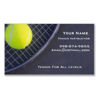 Tennis Instructor Business Cards