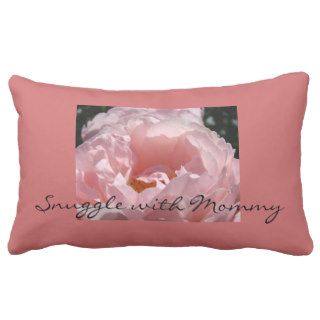 Snuggler with Mommy Throw Pillows Pink Rose