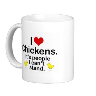 I (Heart) Chickens Coffee Mugs