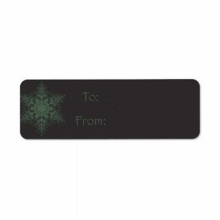 Mint Green Snowflake Gift Tags Labels