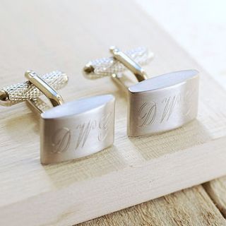 brushed finish cufflinks by highland angel