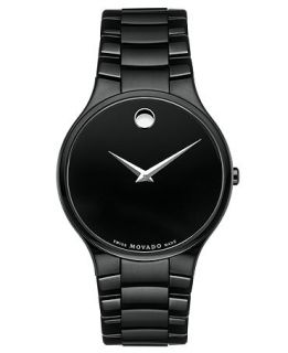 Movado Mens Swiss Serio Black PVD Finish Stainless Steel Bracelet Watch 38mm 0606594   Watches   Jewelry & Watches