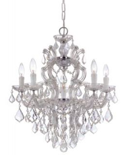 Crystorama Maria Theresa Small Chrome 6 Light Chandelier   Lighting & Lamps   For The Home