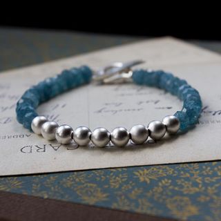 kyanite gemstone bracelet by sugar mango