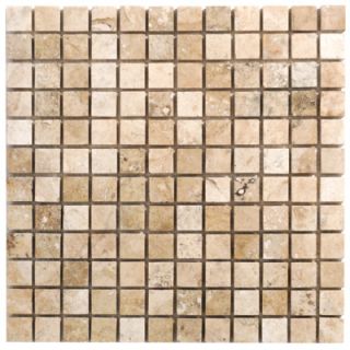 Faber Philadelphia Travertine Mosaic Filled and Honed 12 x 12 Tile