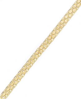10k Gold Bracelet, Hallow Bismark Chain Bracelet   Bracelets   Jewelry & Watches