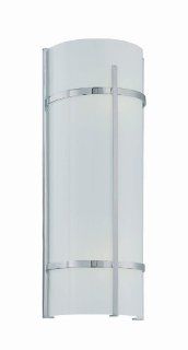 Lite Source LS 16096C/FRO Zara Wall Lamp, Chrome with Frosted Glass Shade    