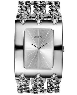 GUESS Watch, Womens Silver Tone Multichain Bracelet 40x48mm G85719L   Watches   Jewelry & Watches