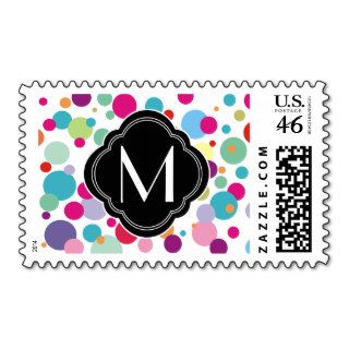 Colorful Polka Dots Pattern Stamp