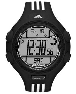 adidas Performance Unisex Digital adiPower Black and White Stripe Polyurethane Strap Watch 50mm ADP3120   Watches   Jewelry & Watches