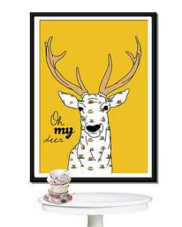 'oh my deer' lots of designs poster or canvas by i love design