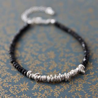 handmade gemstone and silver bracelet by sugar mango