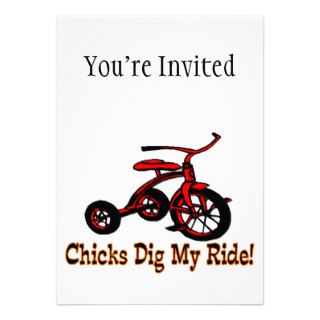 Chicks Dig My Ride Tricycle Cards