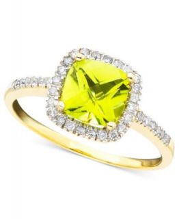 14k Gold Peridot (2 3/5 ct. t.w.) & Diamond Accent Oval Ring   Rings   Jewelry & Watches