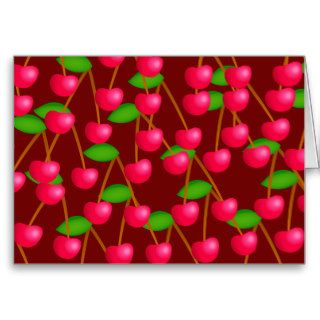 Cherry Wallpaper Greeting Card