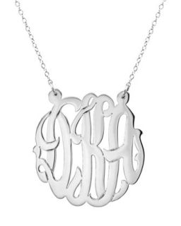 Sterlingsilver Cutout Monogram Pendant