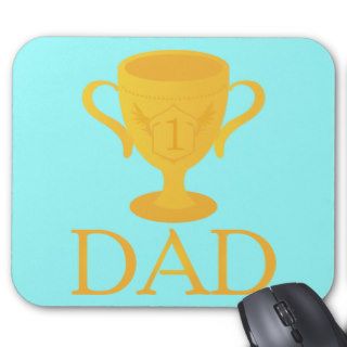 Father's Day Trophy For Number One Dad Gift Mousepads