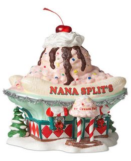 Department 56 North Pole Village   Nana Splits Ice Cream Parlor Collectible Figurine   Holiday Lane