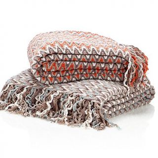 Vern Yip Home 50" x 60" ZigZag Woven Throw with Fringe