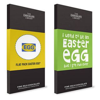personalised funny easter chocolate bar by quirky gift library