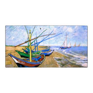 Van Gogh Fishing Boats Beach Saintes Maries (F413) 3 Ring Binder