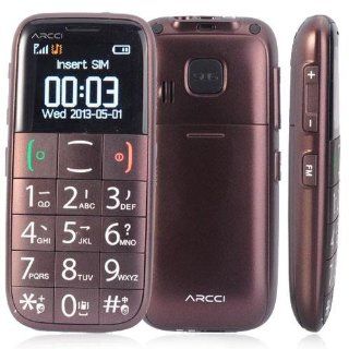 New Arrival ARCCI S728 Dual Band Mobile Phone with FM/SOS/Voice SMS/Flashlight for Aged People   Black Cell Phones & Accessories