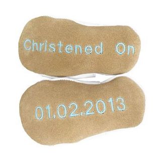 personalised keepsake christening shoes by born bespoke