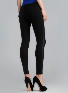 Romeo & Juliet Couture Faux Leather Side Panel Stretch Legging Romeo & Juliet Casual Pants