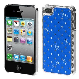 MYBAT IPHONE4HPCBKELDZDI206WP Premium Executive Dazzling Diamonds Case for iPhone 4   1 Pack   Retail Packaging   Dark Blue Cell Phones & Accessories