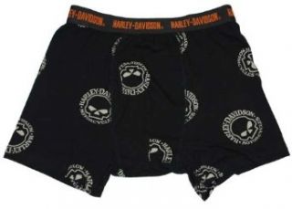 Harley Davidson Men's Repeat Skull Circle Black Boxer Shorts. 57003 at  Mens Clothing store